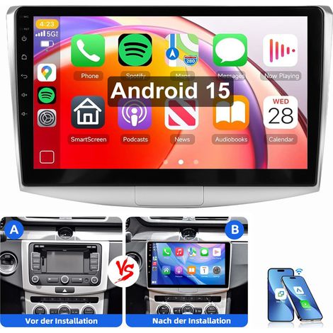 10,1" Android 15 Autoradio GPS Bluetooth Carplay Pour VW Passat B7 2010-2015 1+32G