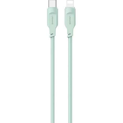 Cable USB-C a Lightning USAMS de 1,2 m con carga rápida (verde)