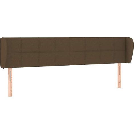 Maison Exclusive - Cabecero de tela marrón oscuro 183x23x78/88 cm (1/5)