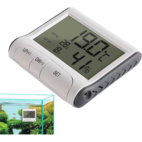 Jauge de Température pour Aquarium Capteur Autocollant - Sonde de Température pour Bassin à Poissons,Capteur Numérique Précis Adhésif pour Poissons d'Eau Douce, Tortues, Betta, (1/5)