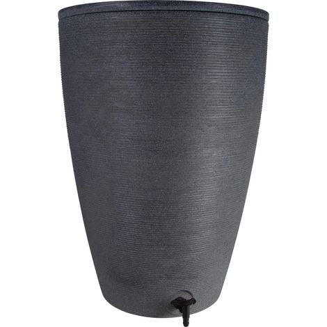 Amesbury 120 Litre Ash-Effect Water Butt – Durable HDPE Rainwater Collector with Lid – Ready Assembled Garden Water Storage (Made in UK) (1/2)