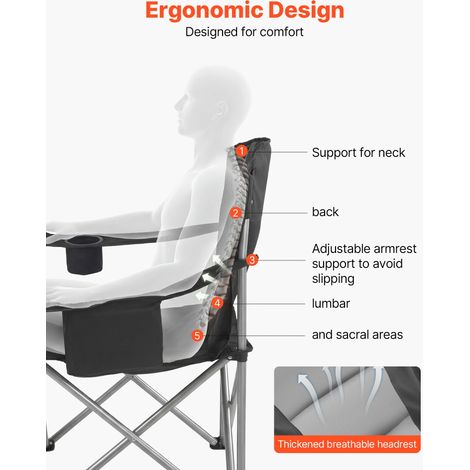 Chaise de Camping Pliante et Portable 2PCs Fauteuil Pliable (1/5)
