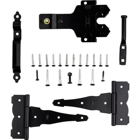 Kit de charnière décorative Deluxe en T Noir (1/5)