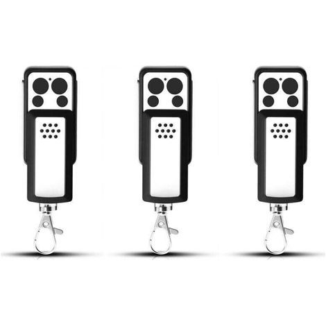 3 Télécommandes pour Motorisation de Portail – Compatible Avidsen 114253, 104257, 104250 – Design Compact à Glissière, 4 Canaux, Signal Stable, Clonage Facile (1/4)