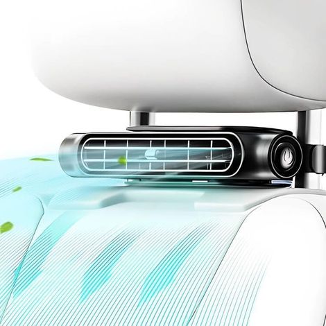 Ventilateur de voiture pour siège conducteur et passager Mini ventilateur de refroidissement portable USB pour siège arrière pour enfants et bébés Ventilateur silencieux avec 3 vitesses de vent (1/5)