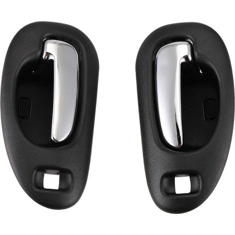 Poignées de porte intérieures noires et chromées avant gauche et droite (paire) pour Chrysler 5102847AA 5102849AA (1/5)