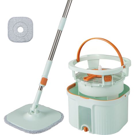 COSTWAY Spin Mop and Bucket Set 360° Deep Cleaning Mops-Green (1/5)