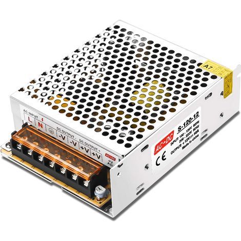 GENERIC-12V 10A Convertisseur AC 110/220V to DC Commutation Alimentation 120W pour CCTV,Radio,Projet Informatique, LED Light Strings (1/5)
