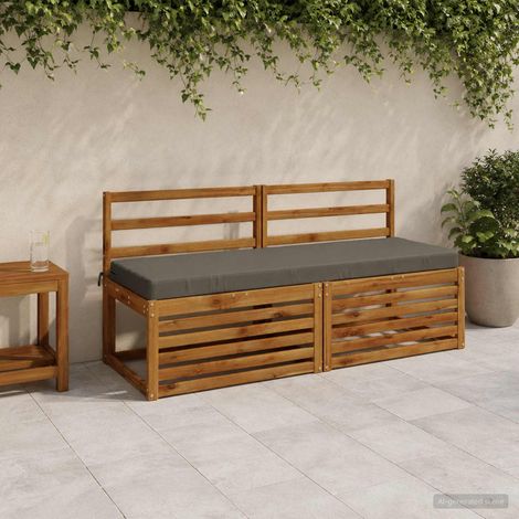 vidaXL Cojín de banco SOEST 100% Poliéster Gris 150 x 50 x 8 cm (1/5)