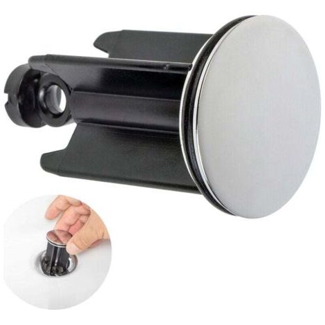 Bouchon de lavabo de salle de bain universel Ø 40 mm, bouchon de vidange chromé, en laiton avec joint en caoutchouc, bouchon réglable en hauteur, caniveau de baignoire inoxydable et étanche (1/5)