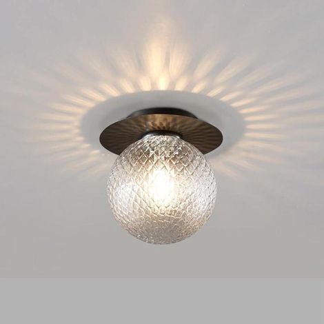 Modern Brass Ceiling Light for Children's Room, Glass, Warm Light, Bathroom and Hallway (1/3)