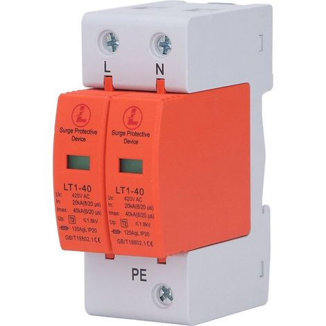 [French Days] Eosnow,Protecteur de surtension AC 2P ignifuge 36mm Rail Installation dispositif de protection parafoudre 420V (1/5)