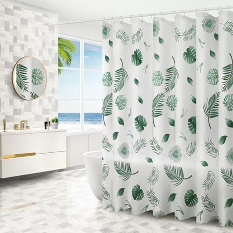 Rideau de Douche Portrait Esthétique Minimaliste - Motif Femme Abstraite - Tissu Imperméable - Fourni avec 12 Crochets - Décor Maison