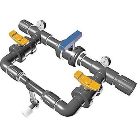 Inyector de fertilizante 32Ø 3mm con válvulas. Caudal máximo de riego 588 l/h y abono 40 litros a 3 bar de presión