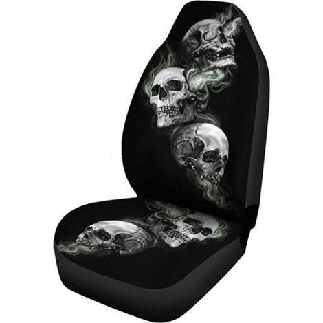 Housses de siège de voiture imperméables, motif squelette d'Halloween, respirantes, compatibles avec camion SUV Van (1/5)