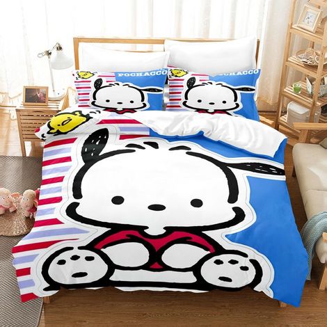 KLVGTIFS PU - 3 Pièces Housse de Couette,Housse de Couette 200x200cm +2 Taies d'oreiller 50x75cm en Microfibre Super Douce Animé-120 (1/5)