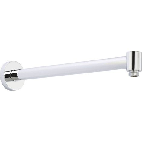 Nuie Contemporary Wall Mounted Shower Arm 328mm Length - Chrome (1/3)