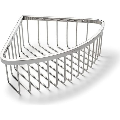 1 Étagère d'angle,Acier inoxydable SUS 304,Profondeur 8 cm,Design chrome,Salle de bain