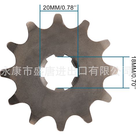GOOFIT 420-12 gear sprocket for motorcycles, off-road vehicles, and beach buggies with a small bore diameter of 20mm. (1/4)