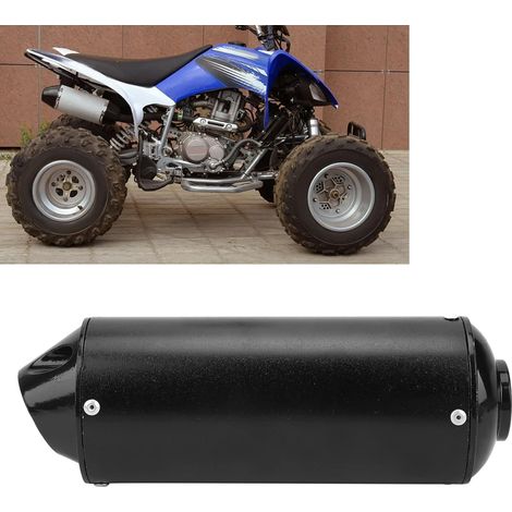 Tuyau de Silencieux D'échappement 32mm/1.3in Silencieux D'échappement Pièces de Modification Le Noir Pour ATV Pit Bike (1/5)