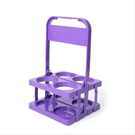 Porte-boissons pliable en plastique à 4 trous, avec poignée profonde (1/5)