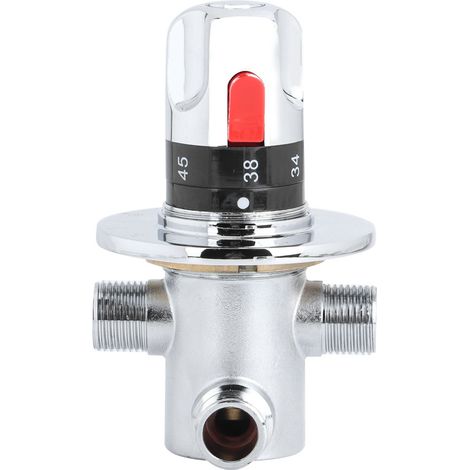 1 robinet thermostatique en laiton pour mélange eau chaude/froide, régulateur de température pour chauffe-eau domestique (1/5)