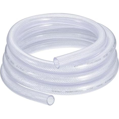 Tuyau en PVC tressé renforcé 3/4" DI x 1" DE, 10 pieds, flexible transparent en vinyle, haute pression (1/5)