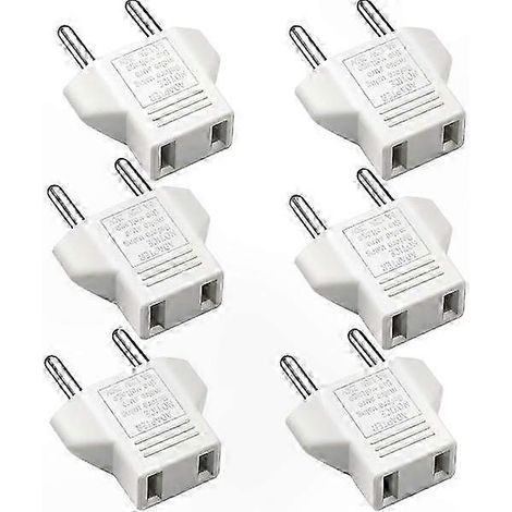 US-auf-EU-Steckeradapter – Weiß, USA-auf-EU-Konverter, US-Stecker auf EU-Buchse, Weiß, Reiseladegerät, 1 Stück (1/5)