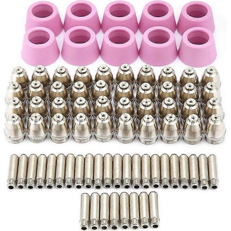 Kit de consumibles para antorcha de corte por plasma AG60 SG55 de 80 piezas: electrodos, boquillas y vasos.