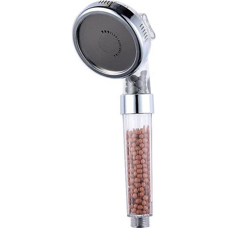 pommeau De Douche, Pulvrisateur De Douche Filtre, Haute Pression 3 Modes, Filtre Main, Filtre Purifiant Perles De Pierre Minrale, Couleur Claire (1/5)