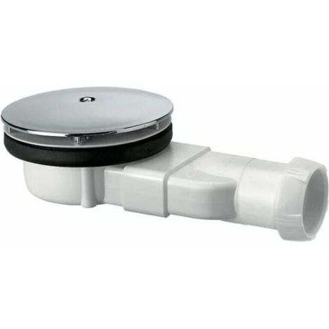 Siphon de sol plat en plastique désodorisant pour salle de douche, Bonde de douche extra-plate dôme abs 30720138, blanc (1/5)