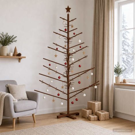 vidaXL Albero di Natale in legno KOTKA 180 cm