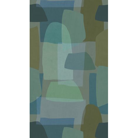 Papier peint intissé Graphique & Géométrique Bleu, Vert - 8,80 x 0,53 m (1/2)