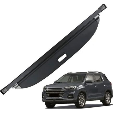 "Bagagliaio - Hyundai Tucson ix35 2016-2019 - Nero - Supporti in alluminio - Ripostiglio in tela impermeabile"