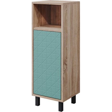 Mobiletto bagno Agasta, Verde menta, 30 x 87.2 cm, Vicco