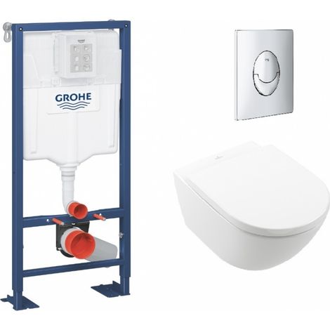 Pack WC Grohe Rapid SL + Cuvette Subway 3.0 + Plaque Chromé (1/5)