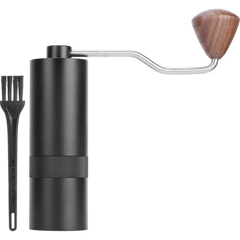 Manuelle Kaffeemühle aus Edelstahl, Bohnenmühle für frisch gemahlene Bohnen – Schwarz (1/5)