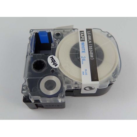 vhbw Label Tape Replacement for Epson LC-6WLN for Label Printer 8m x 24 mm, Blue on White (1/2)