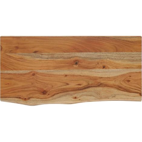 Étagère murale rectangulaire massif acacia bordure assortie