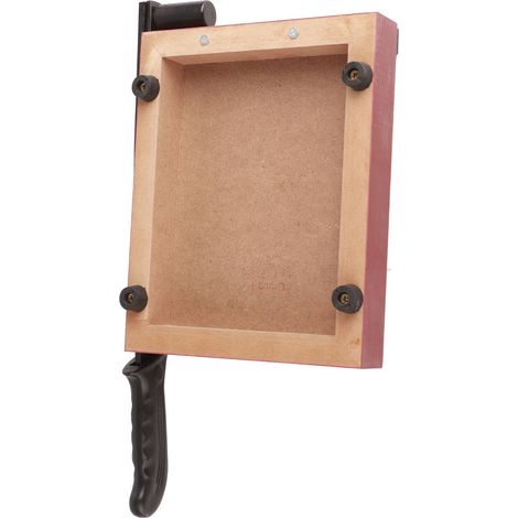 Präziser, manueller Papierschneider, sauberer A5-Papierschneider mit gebogenem Griff und Positionierungslineal, aus Holz, für Schule und Büro (1/5)