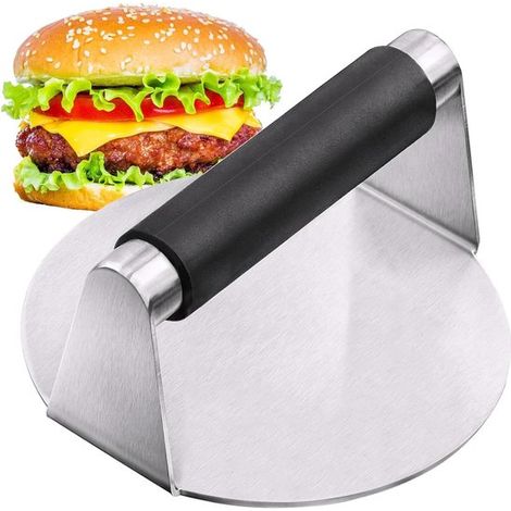 Pressa per hamburger, Burger Smasher da 14 cm, pressa rotonda in acciaio inox per piastre, pressa per hamburger per eliminare il grasso, facile da pulire (1/5)