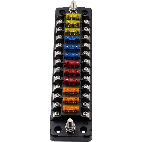 Boîte à Fusibles Automobile 12 Voies 32v 75a Noire (1/5)