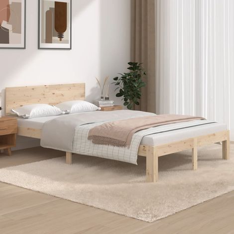 Massivholzbett ohne Matratze 120x200 cm Kiefernholz vidaXL (1/5)