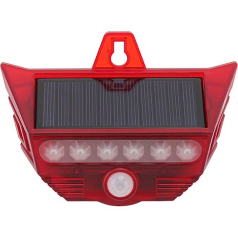 Lampe Solaire avec Capteur de Mouvement, Sirène d'Alarme Sonore et Télécommande pour Extérieur Jardin Maison (1/5)