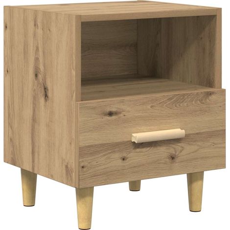 Maison Exclusive - Armadio da Notte Rovere artigianale 40 x 35 x 47 cm
