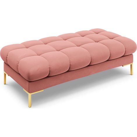 Banc 2 places en velours rose (1/5)