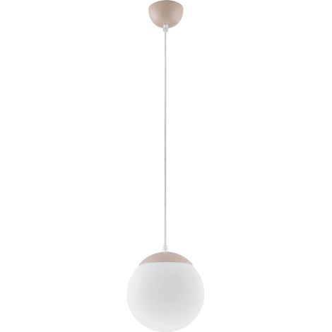 Suspensions Ugo acier/verre taupe 1xE27 20cm Sollux (1/5)