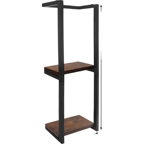 Porte-serviettes, Monté au Mur, Solution de Rangement Polyvalente, Chocolat (1/5)