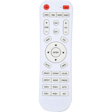 Control de proyector, control remoto blanco robusto DC 3V Mini HD para (1/4)
