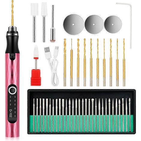 Elektrischer Gravierstift mit USB-C-Ladefunktion, 3 Geschwindigkeitsstufen, Überlastungsschutz, für Holz, Metall, Glas, ideal für Anfänger (1/5)